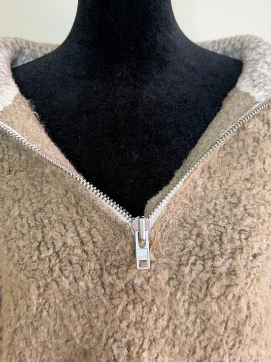 DH NY Ski Sweater Brown Cream Size S Thick Heavy Knit Cozy Winter Pullover - Picture 7 of 9